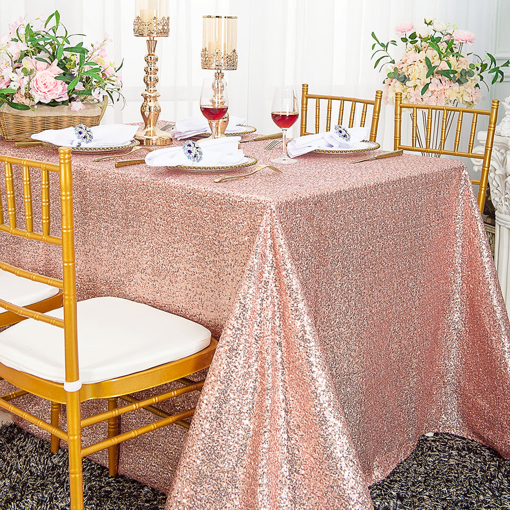 blush pink sequins 90x174"