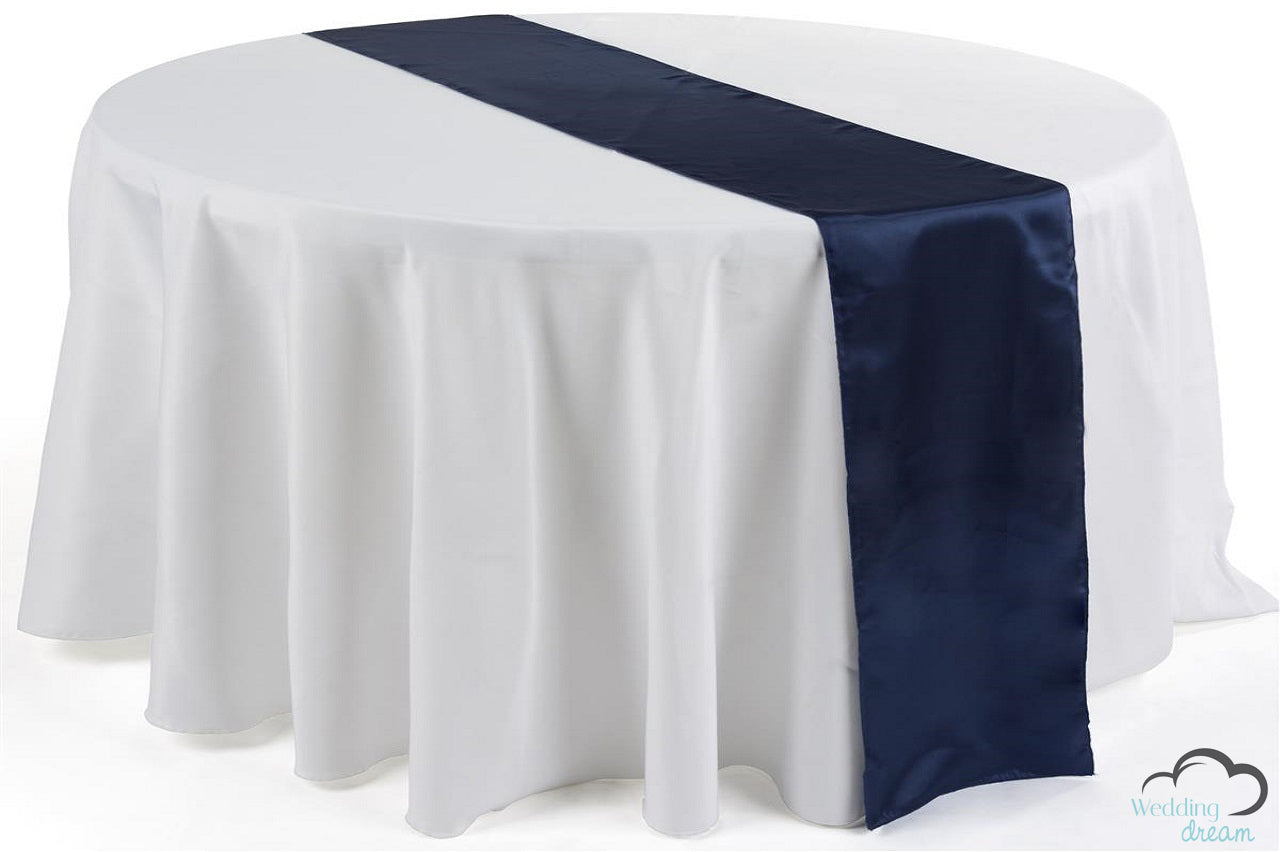 9' Navy Blue satin Table Runner