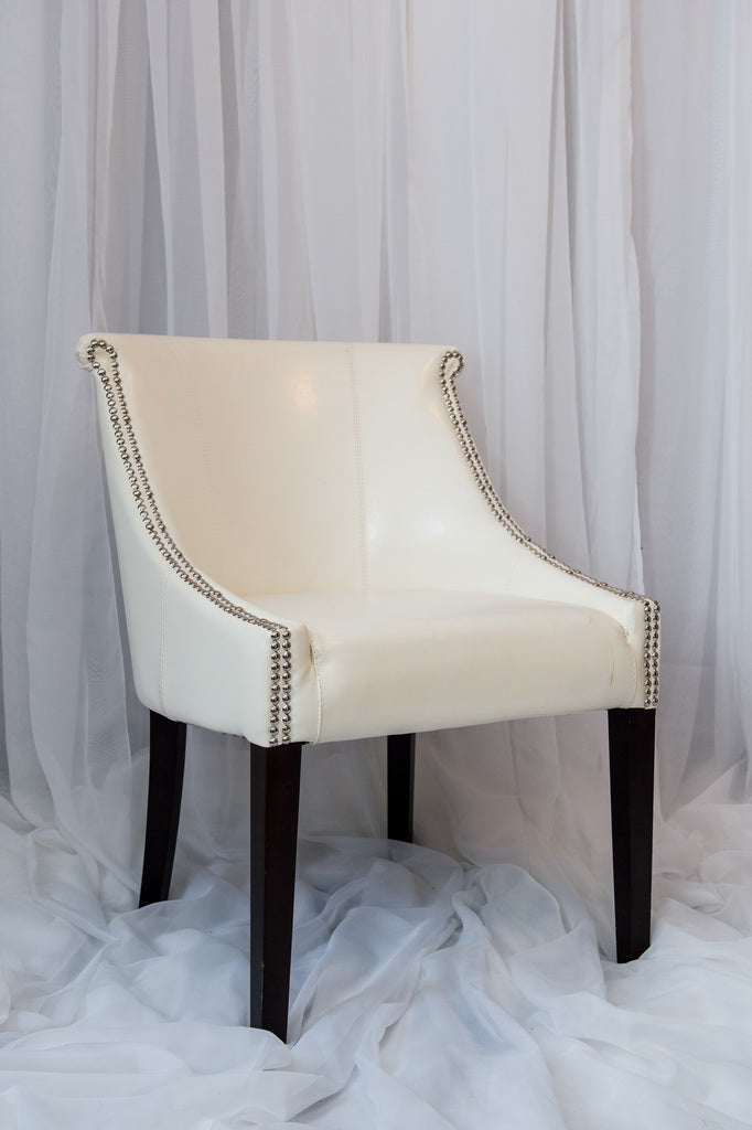 ivory bride and groom chairs with studs