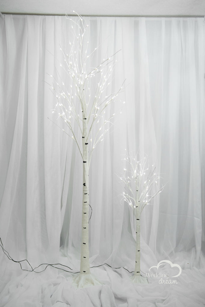 LED White Birch Tree Rentals in 2 Sizes