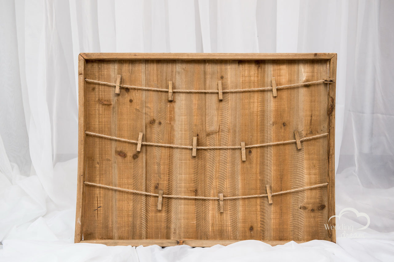 Rustic Wooden Frame with cloths pins