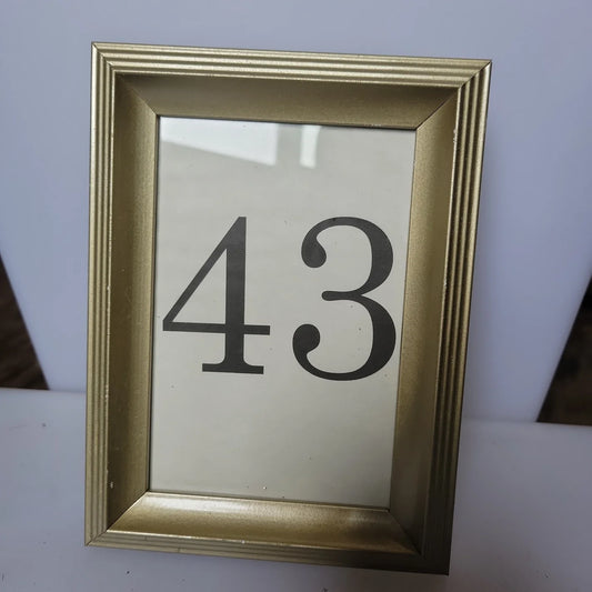 Gold Framed Table Numbers