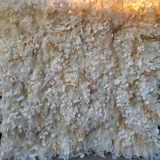 8'x8' white pampas backdrop