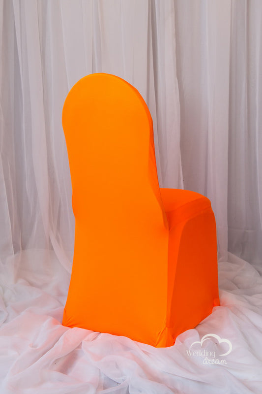 Florescent Orange Spandex Chair Cover