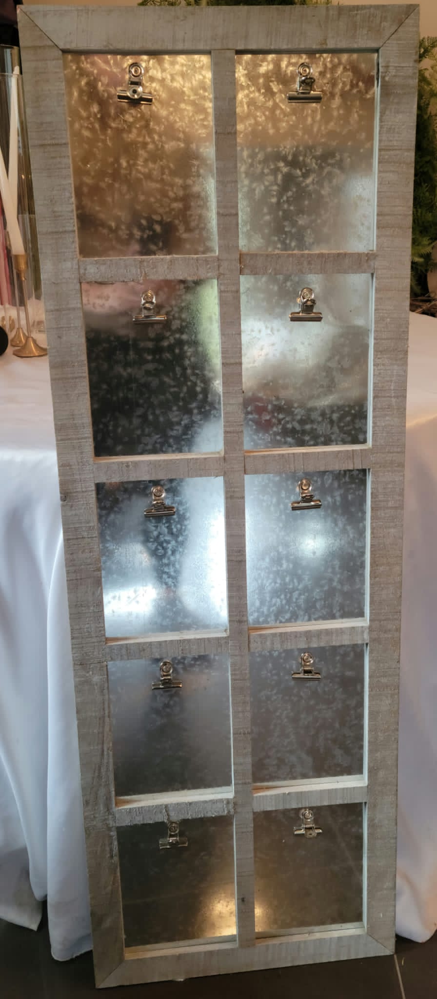 4'x2' Silver frame with metallic and 10 clamps