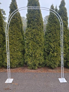 white metal arch