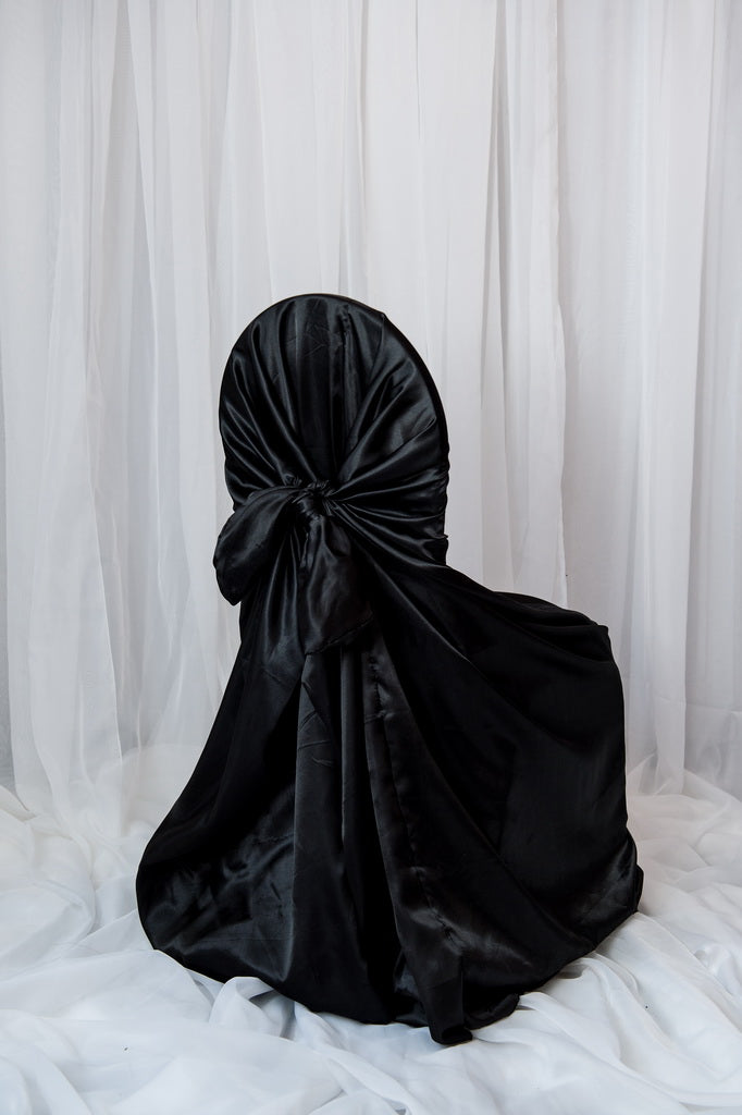 black satin universal tie back