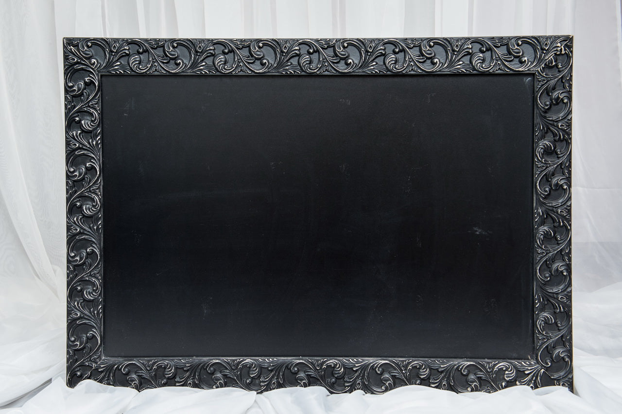 Black framed chalk board 24"x36"