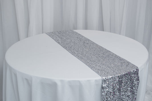 9' silver sequins runners