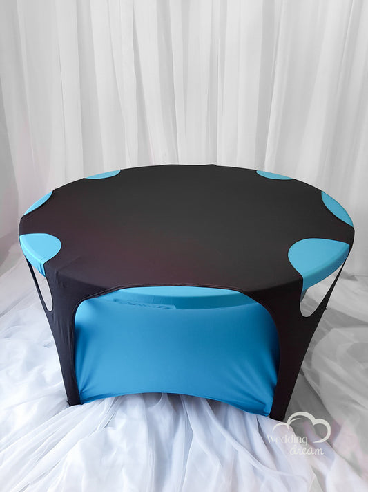 120" Black Hole Spandex Overlay Table Cloth