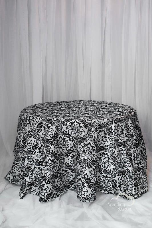 120" Damask Flocked Table Cloth