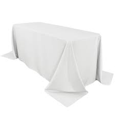 white polyester table linens 90*174"