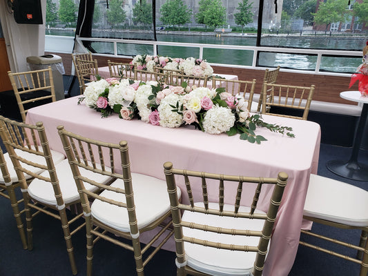 Satin Lamour blush  table cloths rectangle 90x156