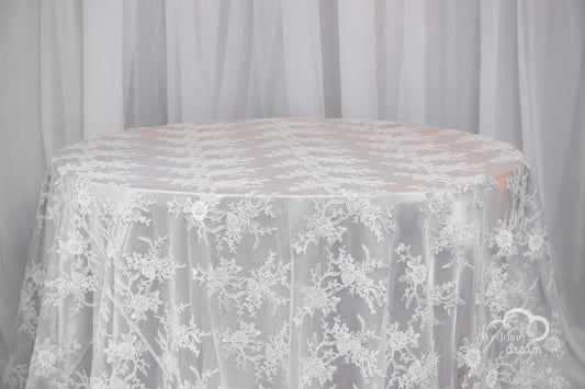 120" off-white Brocade Lace