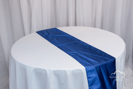 9' Royal Blue Taffeta Table Runner