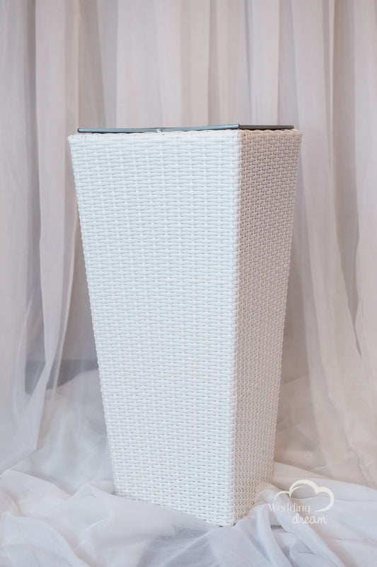 3' White Planter